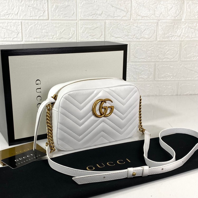 GUCCİ MARMONT MESSENGER BAG KIRIK BEYAZ